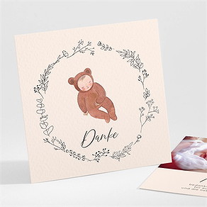 Dankeskarte Taufe teddybär