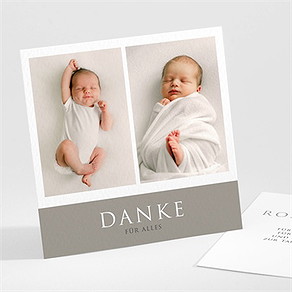 Dankeskarte Taufe zwillinge