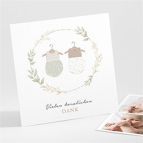 Dankeskarte Taufe zwillingsbody