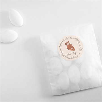 Aufkleber Taufe Teddybär - vue 4