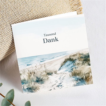 Trauerdanksagung Aquarelllandschaft Klappkarte