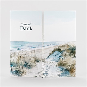Trauerdanksagung aquarelllandschaft doppelklapp