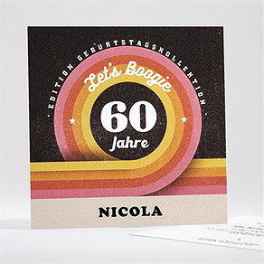 Geburtstagseinladung retro-stil 60 jahre