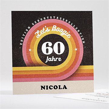 Geburtstagseinladung Retro-Stil 60 Jahre