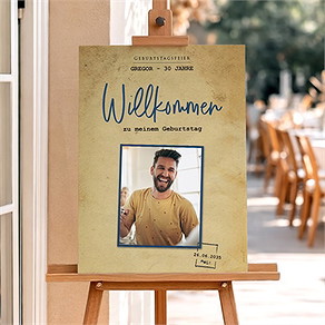 Willkommensschild Geburtstag geburtstagstelegramm - magnet
