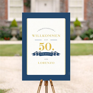 Willkommensschild Geburtstag Reisepass Zum Geburtstag 50 - vue 2