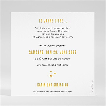 Einladung Hochzeitsjubiläum Rosenhochzeit - vue 3