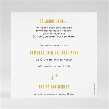 Einladung Hochzeitsjubiläum Goldene Hochzeit - vue 3