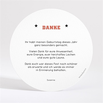 Dankeskarte Geburtstag Discokugel 50 Jahre - vue 2