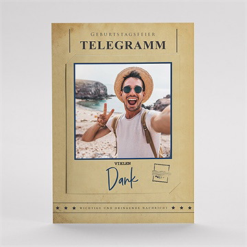 Dankeskarte Geburtstag Geburtstagstelegramm - Magnet - vue 3