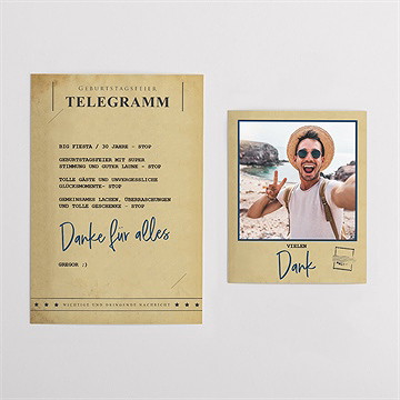 Dankeskarte Geburtstag Geburtstagstelegramm - Magnet - vue 4