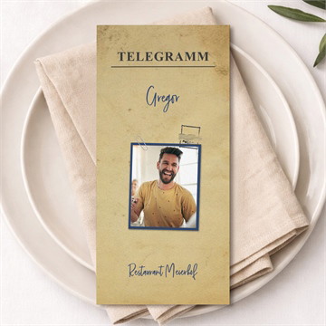 Menükarte Geburtstag Geburtstagstelegramm - magnet
