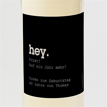 Flaschenetikett Geburtstag Hey 40 Jahre