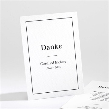 Trauerdanksagung Klassisch Hochformat