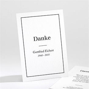 Trauerdanksagung klassisch hochformat