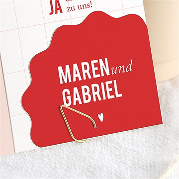 Hochzeitseinladung Rote Herzen - vue 2