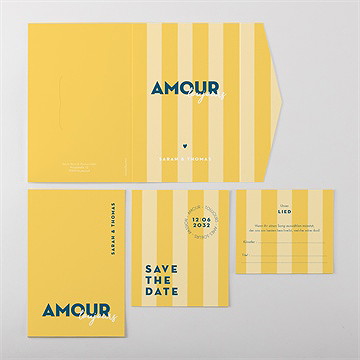 Hochzeitseinladung Amour - vue 4