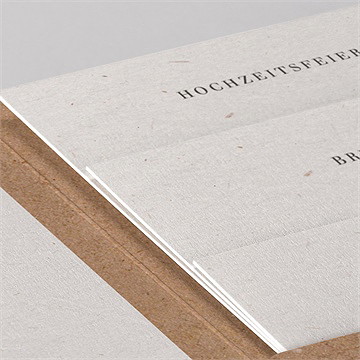 Hochzeitseinladung Schlichte Kraftpapieroptik - Vue 3