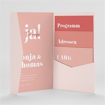 Hochzeitseinladung Love Love Love - vue 2