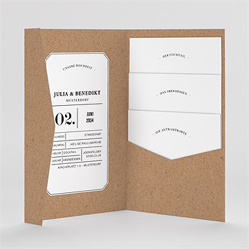 Hochzeitseinladung Apothekenstil - vue 2