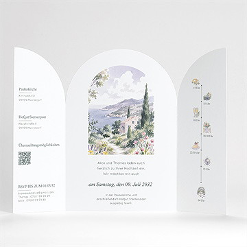 Hochzeitseinladung Fenster Öffne Dich - vue intérieure