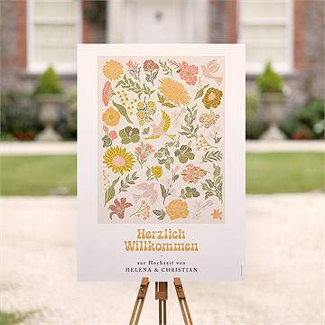 Willkommensschild Hochzeit Peace And Love - vue 2