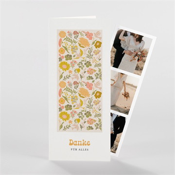 Dankeskarte Hochzeit Peace and love