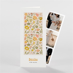Dankeskarte Hochzeit peace and love
