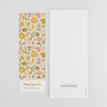 Dankeskarte Hochzeit Peace And Love - vue 4