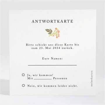 Antwortkarte Hochzeit Peace and love