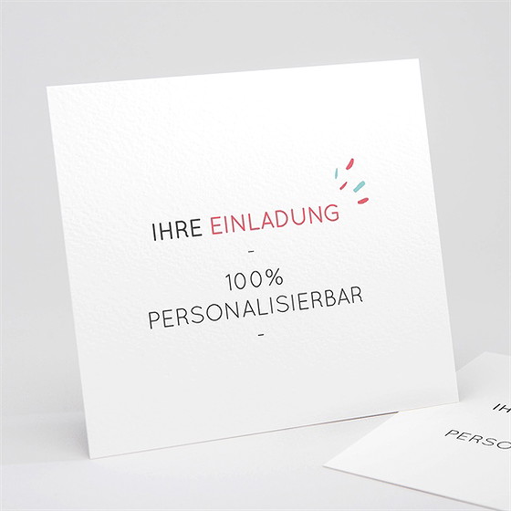 Hochzeitseinladung Blanco - 15X14cm (N31120)