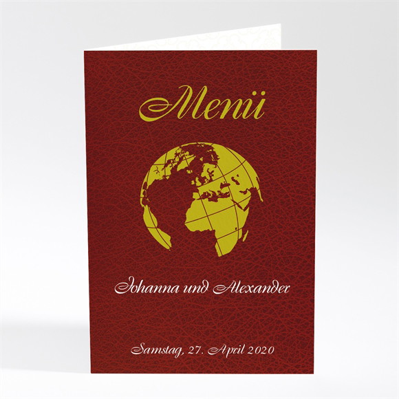 Menükarte Hochzeit Reisepass der Liebe ref.N401141