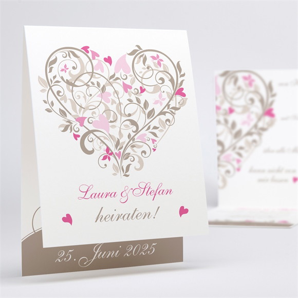 Hochzeitseinladung Herzschlag ref.N50129