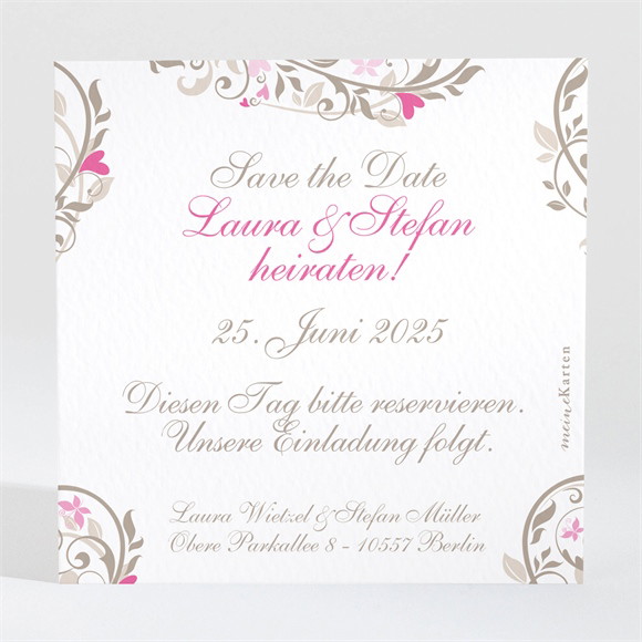 Save the Date Karte Herzschlag ref.N300116
