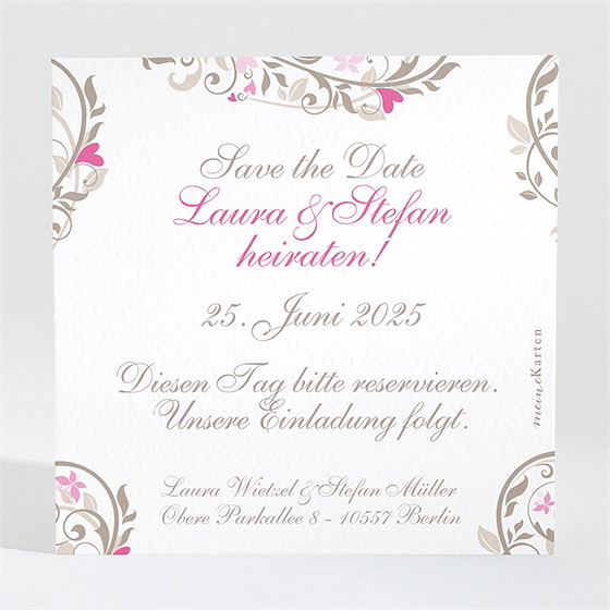 Save The Date Karte Herzschlag