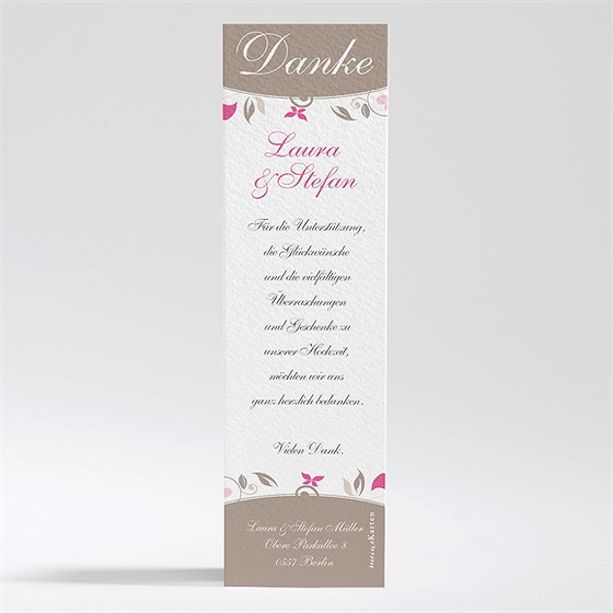Dankeskarte Hochzeit Herzschlag