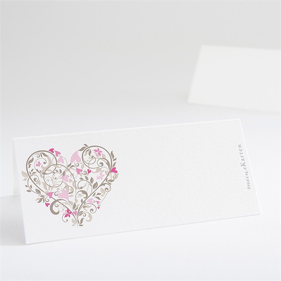 Tischkarte Hochzeit Herzschlag