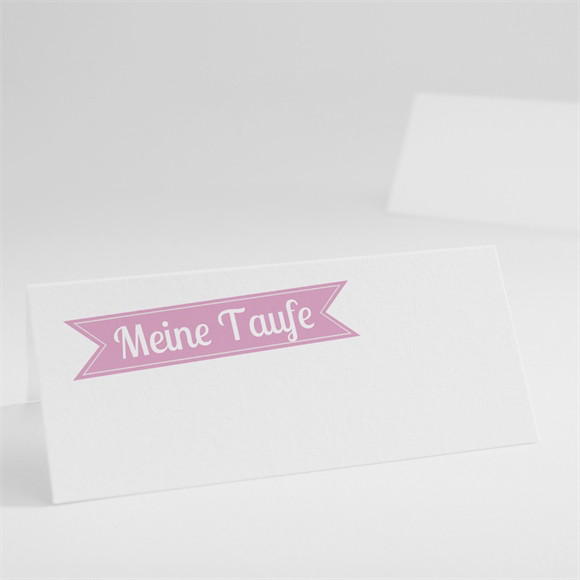 Tischkarte Taufe Pusteblume rosa ref.N440200