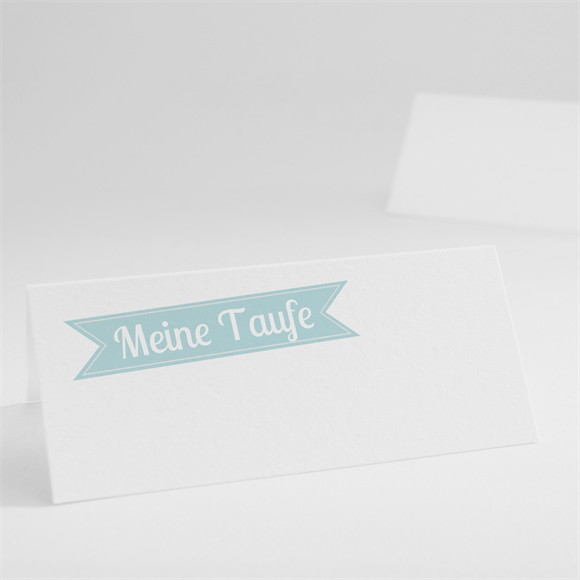 Tischkarte Taufe Pusteblume blau ref.N440201