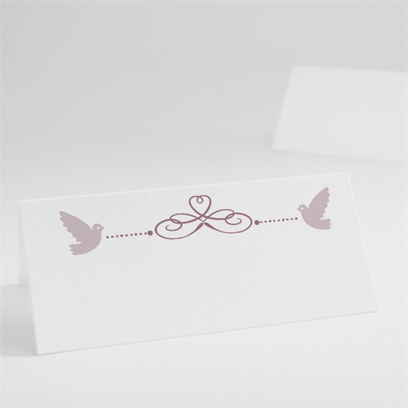 Tischkarte Taufe Rosa Patchwork ref.N440247