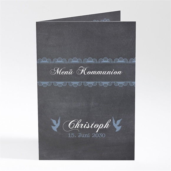 Menükarte Kommunion Blaue Taube ref.N401321