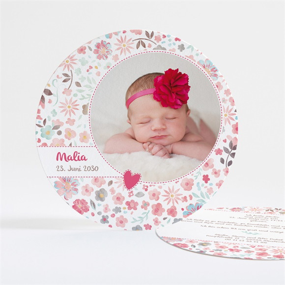 Geburtskarte Blumig frisch ref.N32125