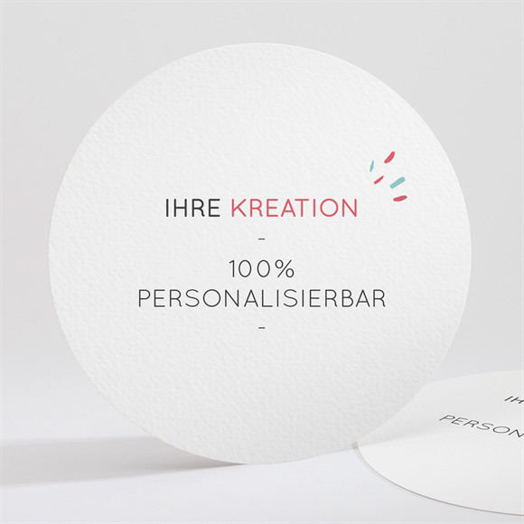 Geburtskarte Blanco - Rund*13,5cm (N32152) ref.N32152