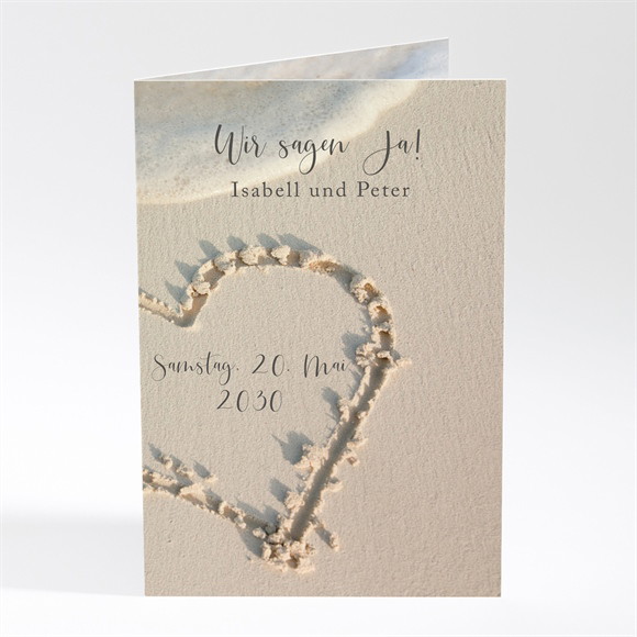 Menükarte Hochzeit Strandliebe ref.N401383