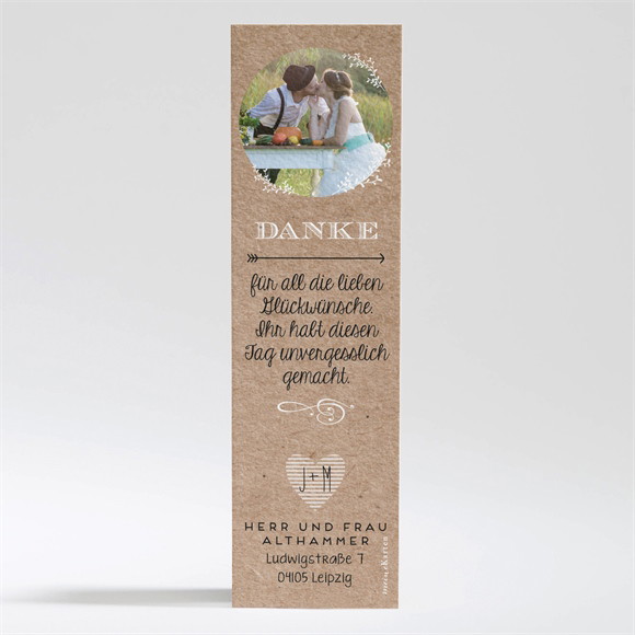 Dankeskarte Hochzeit Zurück zur Natur ref.N200302