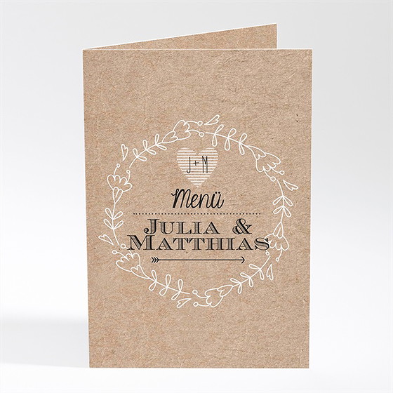 Menükarte Hochzeit Zurück Zur Natur