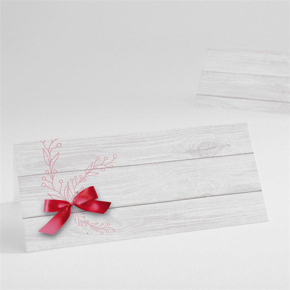 Tischkarte Taufe Rosa Schleife ref.N440368