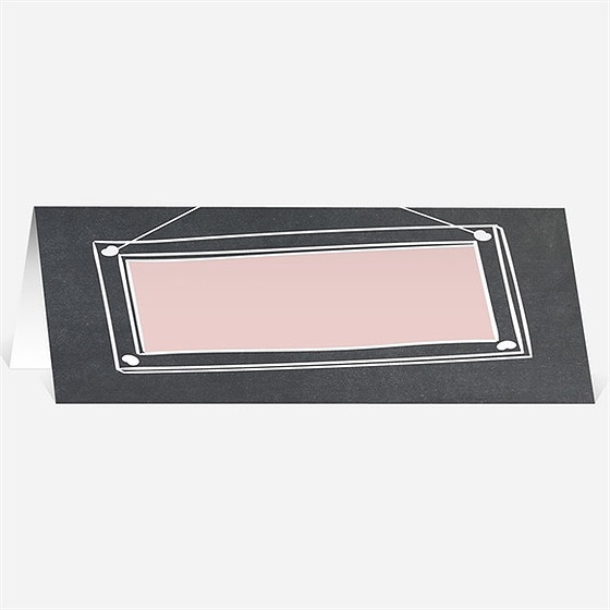 Tischkarte Taufe Kreidetafel Girly