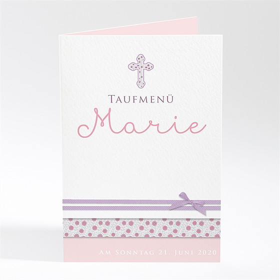 Menükarte Taufe Girly