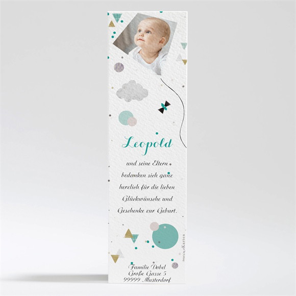 Dankeskarte Geburt Drachenfliegen ref.N200320